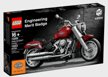 Engineering Merit Badge - Lego Harley-Davidson Fat Boy collaboration concept